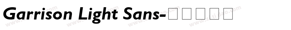 Garrison Light Sans字体转换
